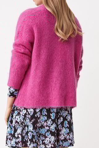 Pull en mérinos et mohair - Fuchsia