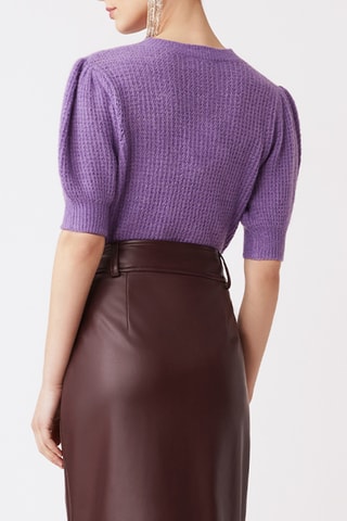 Pull en laine et alpaga - Violet