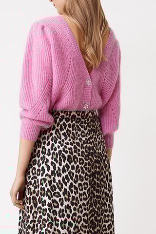 Pull en mérinos et mohair - Rose