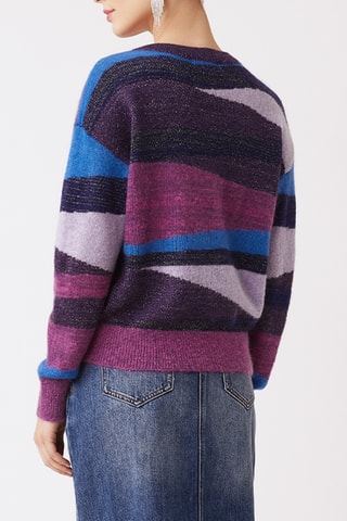 Pull en mérinos et mohair - Violet