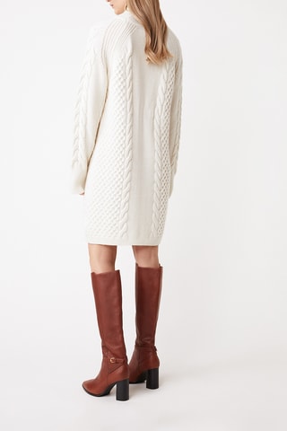 Robe pull en laine - Blanc cassé