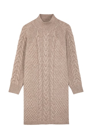 Robe pull en laine - Taupe