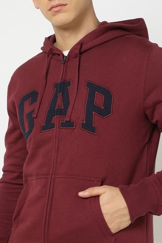 Sweater met Capuchon - Bordeauxrood