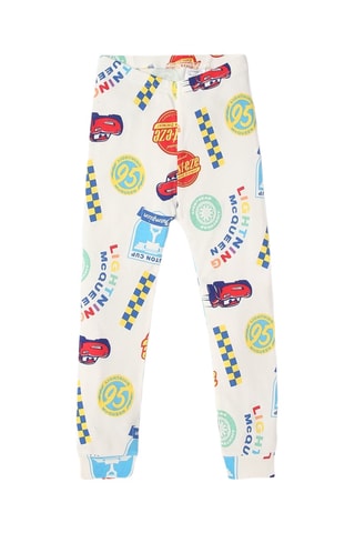 Biologisch Katoenen Pyjama Flash Mc Queen Cars Disney Pixar - Wit