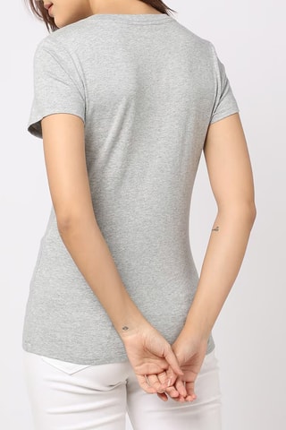 T-shirt - Gemêleerd Lichtgrijs