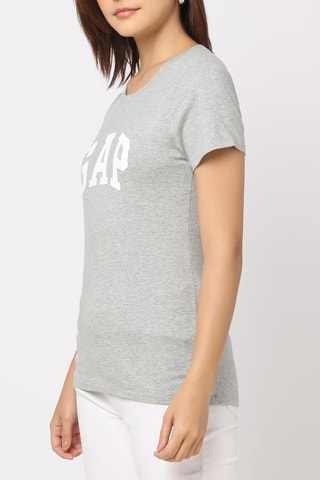 T-shirt - Gemêleerd Lichtgrijs