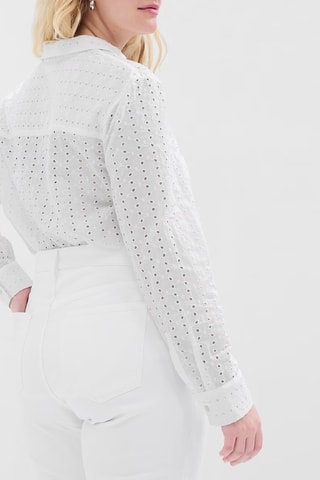 Blouse met Engelse Borduursels - Wit