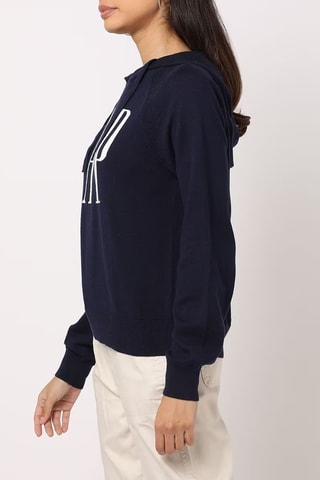 Trui met Capuchon - Marineblauw
