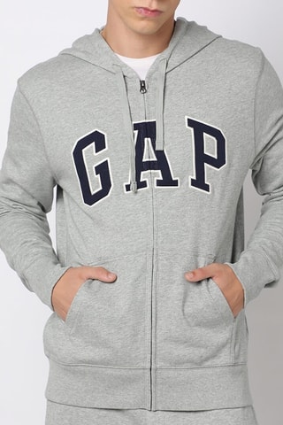 Sweater met Capuchon - Gemêleerd Grijs