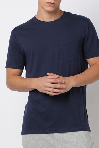 T-shirt en coton biologique - Bleu marine