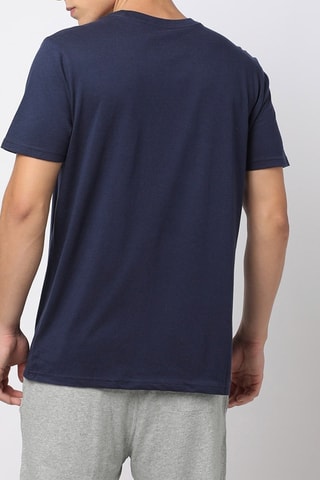 T-shirt en coton biologique - Bleu marine