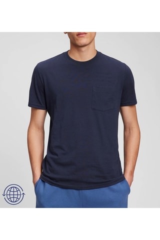 T-shirt en coton biologique - Bleu marine
