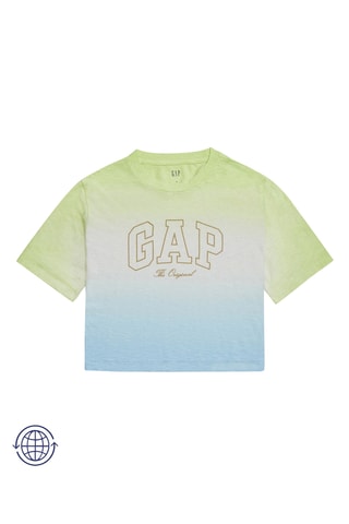 Biologisch Katoenen T-shirt Tie and Dye - Hemelsblauw