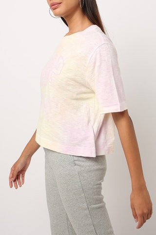 Biologisch Katoenen T-shirt Tie and Dye - Koraalrood