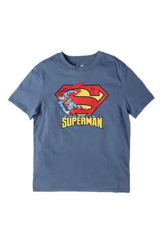 T-shirt Superman Justice League DC Comics - Marineblauw