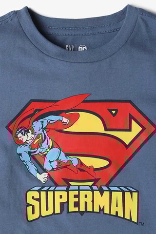 T-shirt Superman Justice League DC Comics - Marineblauw