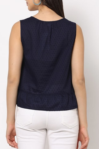 Top - Marineblauw