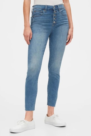 Jeans Skinny Hoge Taille - Indigoblauw