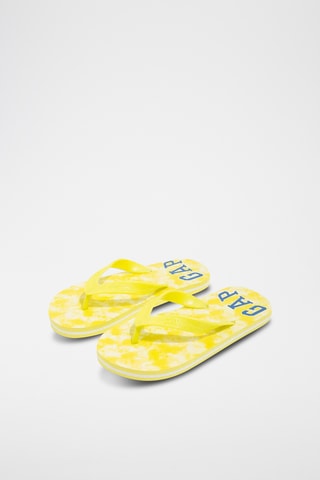 Slippers met Tie and Dye - Geel en Wit