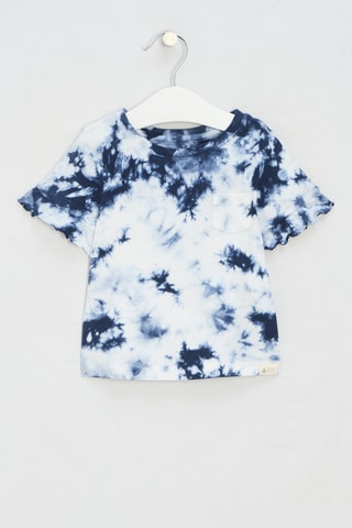 T-shirt Tie and Dye - Kobaltblauw