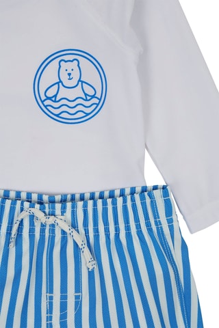 T-shirt en Zwemshort - Wit en Kobaltblauw