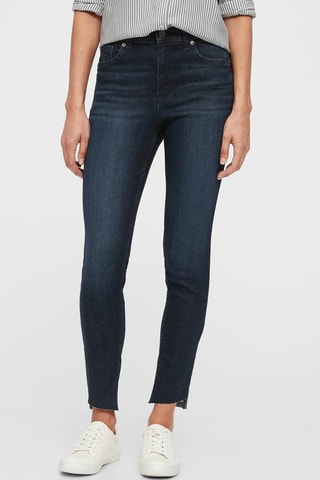 Jean skinny taille haute - Bleu marine