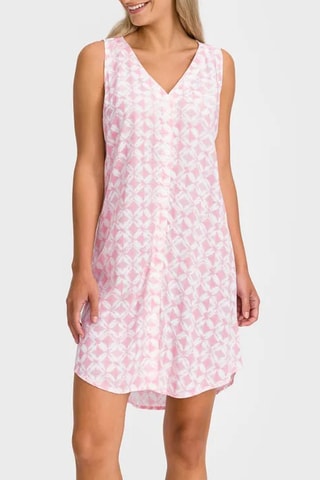 Blouse-jurk - Roze en Wit