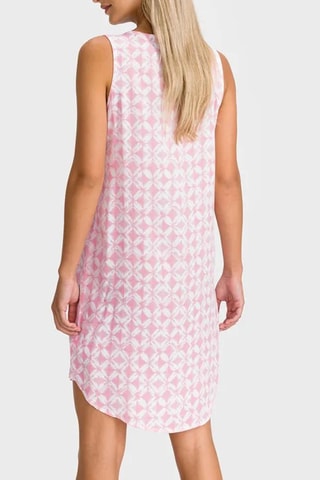 Blouse-jurk - Roze en Wit