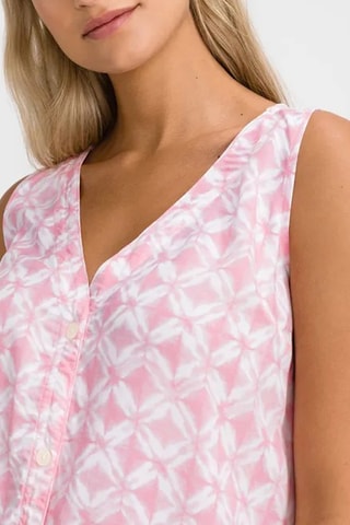 Blouse-jurk - Roze en Wit