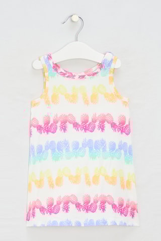 Robe - Blanc et fuchsia