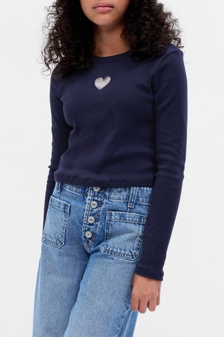 T-shirt en coton biologique - Bleu marine
