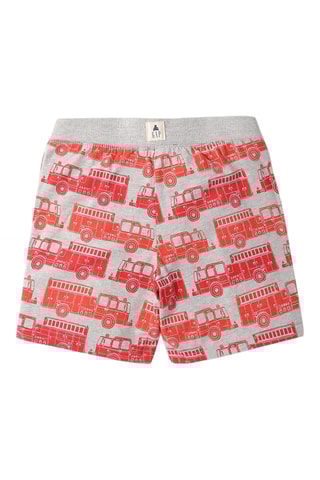 Short en coton biologique - Gris clair chiné