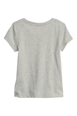 T-shirt en coton biologique - Gris clair chiné