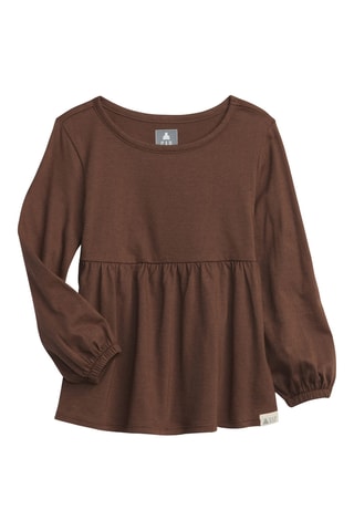 T-shirt en coton biologique - Marron