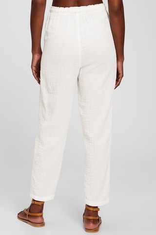 Pantalon taille haute - Blanc