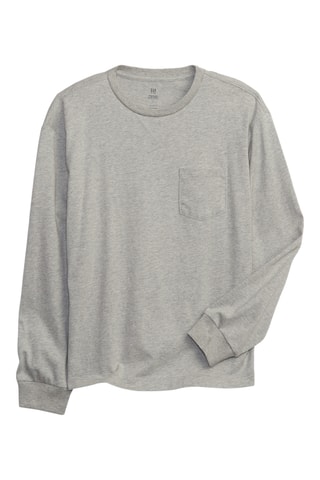 Biologisch Katoenen T-shirt - Gemêleerd Lichtgrijs