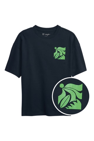T-shirt en coton biologique - Bleu marine