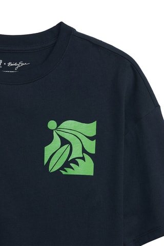 T-shirt en coton biologique - Bleu marine