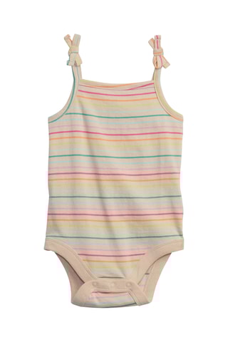 Body en coton biologique - Beige et jaune
