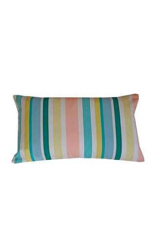 Coussin - Turquoise et blanc - 40 x 70 cm