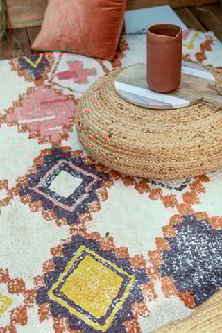 Tapis Petrus - Ecru et terracotta