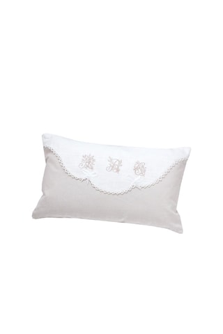 Coussin - Gris et écru - 30 x 50 cm