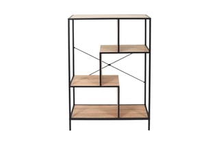 Meuble de rangement - Noir et imitation bois
