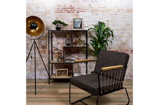 Meuble de rangement - Noir et imitation bois