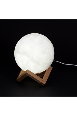 Veilleuse tactile lune 3D - 
Blanc et naturel
