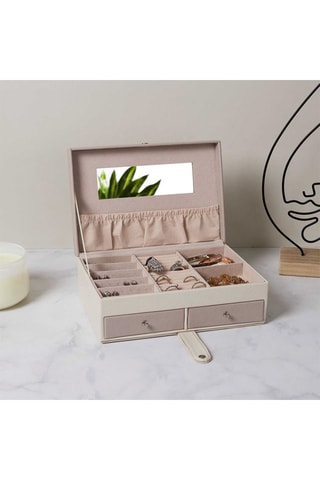 Boîte à bijoux Lena - Blanc et rose