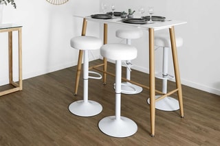 2 tabourets de bar - Blanc