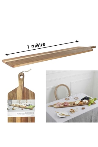 Planche de présentation acacia - 100 x 2 x 20 cm