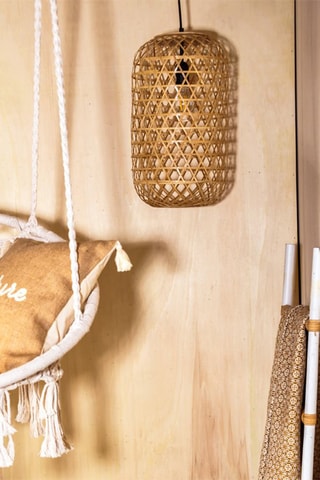 Suspension en bambou Cross - Naturel