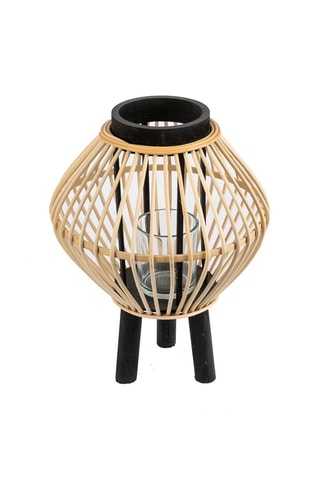 Lanterne en bambou - Naturel et noir